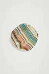 Cos Printed Stone Brooch In Silver