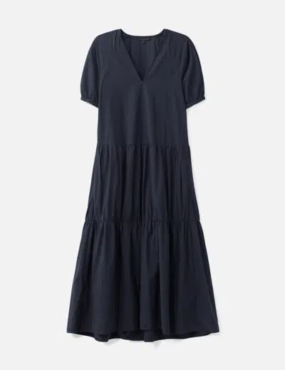 Cos Puff Sleeve Dress In Multi