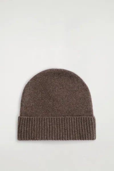 Cos Pure Cashmere Beanie In Brown
