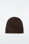 Cos Pure Cashmere Beanie In Brown