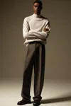 Cos Pure Cashmere Funnel-neck Jumper In White