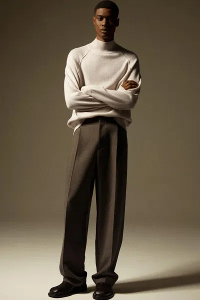 Cos Pure Cashmere Funnel-neck Jumper In White