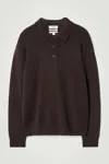 Cos Pure Cashmere Polo Shirt In Brown
