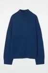 Cos Pure Cashmere Turtleneck Jumper In Blue