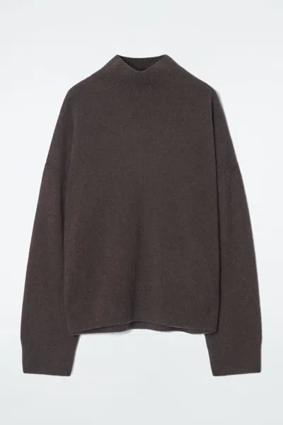 Cos Pure Cashmere Turtleneck Sweater In Brown