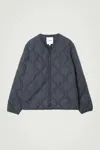 Cos Quilted Down Liner Jacket In Black
