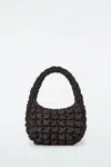 Cos Quilted Mini Bag In Brown