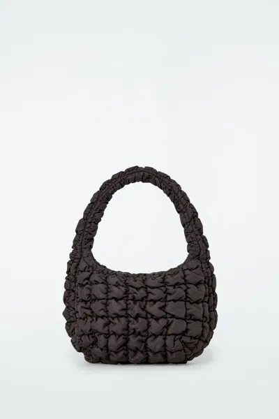 Cos Quilted Mini Bag In Brown