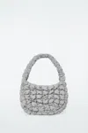 Cos Quilted Mini Bag In Grey