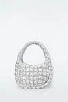 Cos Quilted Mini Bag In Silver