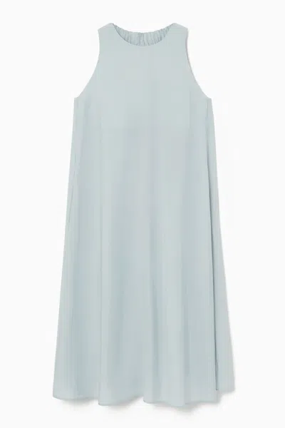 Cos Racer-neck Midi Dress In Turquoise