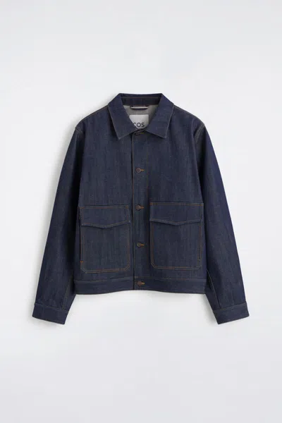 Cos Raw Selvedge Denim Jacket In Bleu