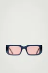 Cos Rectangle-frame Sunglasses In Brown