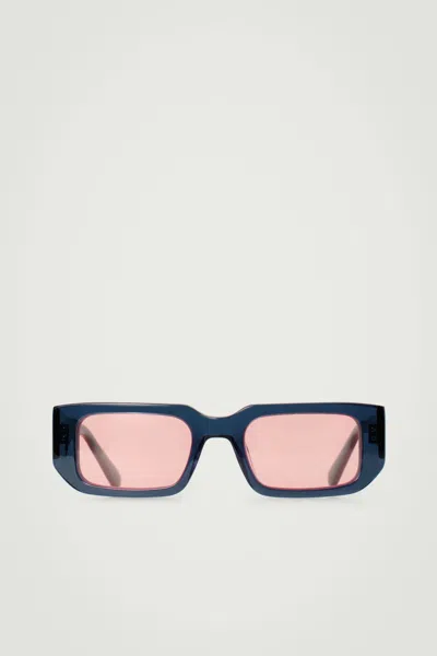 Cos Rectangle-frame Sunglasses In Brown