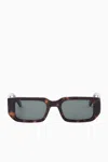 Cos Rectangle-frame Sunglasses In Brown