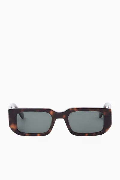 Cos Rectangle-frame Sunglasses In Green