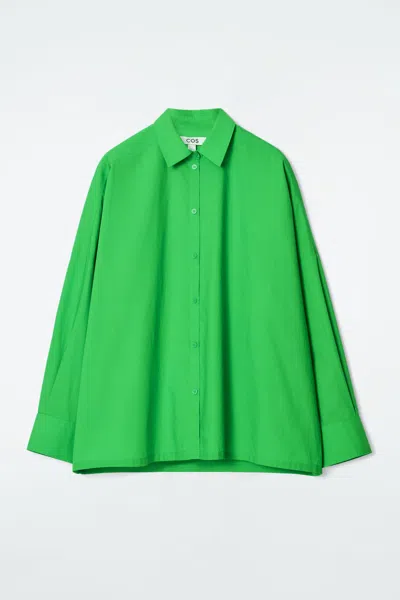Cos Regular Cotton Shirt In Green