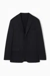 Cos Single-breasted Nylon Blazer - Regular In Blue