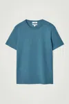 Cos Regular Cotton T-shirt In Blue