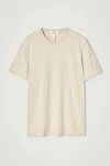 Cos Regular Cotton T-shirt In Beige In Brown