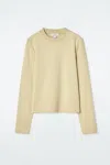 Cos Regular-fit Heavyweight Long-sleeved T-shirt In Green