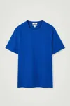 Cos Regular-fit Mid-weight Brushed T-shirt In Blue