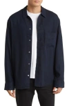 COS REGULAR FIT STRETCH DENIM BUTTON-UP SHIRT