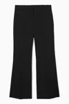 Cos Flared Wool Pants In Black