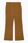 Cos Flared Wool Pants In Beige