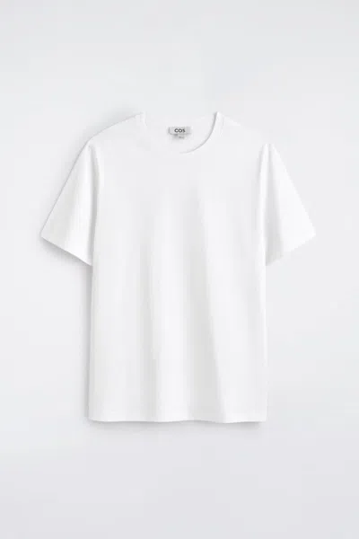 Cos Regular-fit Cotton T-shirt In White