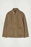 Cos Relaxed Chainstitched Denim Overshirt In Yellow