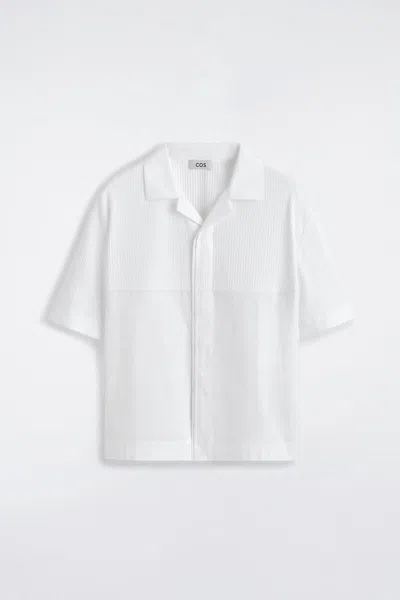 Cos Relaxed Contrast-panel Shirt In Multi