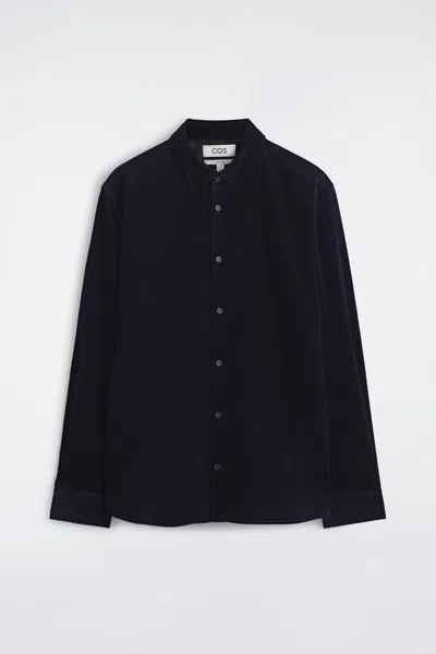 Cos Relaxed Corduroy Shirt In Blue