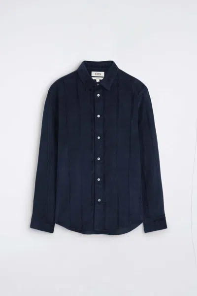 Cos Relaxed Corduroy Shirt In Blue
