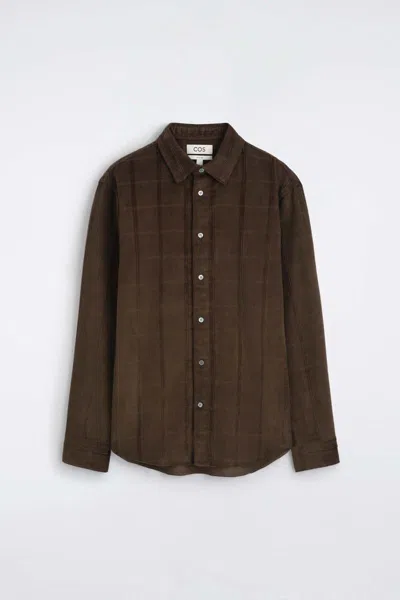 Cos Relaxed Corduroy Shirt In Brown