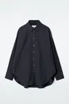 Cos Relaxed Cotton Shirt In Blue