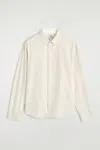 Cos Relaxed Cotton Shirt In Beige In Sand