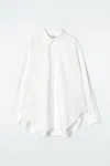 Cos Relaxed Cotton Shirt In White