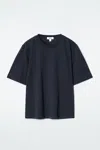 Cos Relaxed Cotton T-shirt In Blue