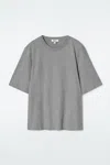 Cos Relaxed Cotton T-shirt In Grey