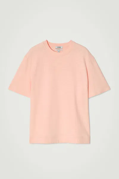 Cos Relaxed Cotton T-shirt In Orange