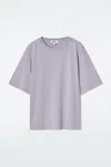 Cos Relaxed Cotton T-shirt In Purple