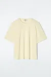 Cos Relaxed Cotton T-shirt In Yellow