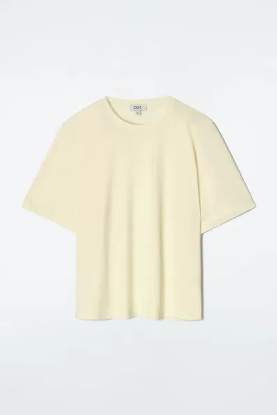 Cos Relaxed Cotton T-shirt In Yellow