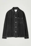 Cos Relaxed Denim Overshirt In Black