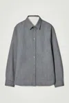 Cos Relaxed Denim Overshirt In Grey