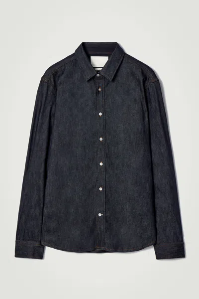 Cos Relaxed Denim Shirt In Blue