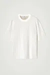 Cos Relaxed Double-faced Knit T-shirt In White