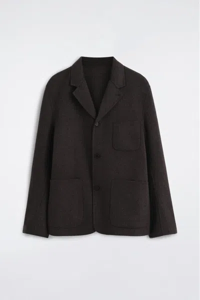 Cos Relaxed Double-faced Wool Blazer In Brown