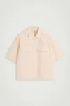 Cos Relaxed Flap-pocket Utility Shirt In Orange